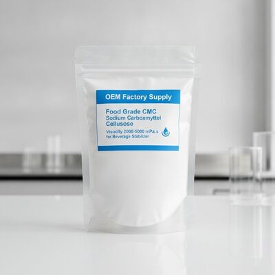 Quality OEM Factory Supply Food Grade CMC Sodium Carboxymethyl Cellulose Viscosity 2000-5000 mPa.s for Beverage Stabilizer factory