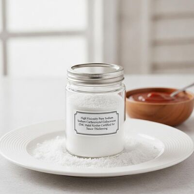 Quality High Viscosity Pure Sodium Carboxymethyl Cellulose Powder CMC Halal Kosher Certified for Sauce Thickening factory